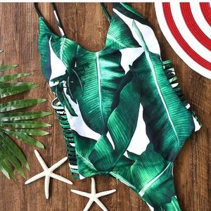 Tropical one piece bikini!